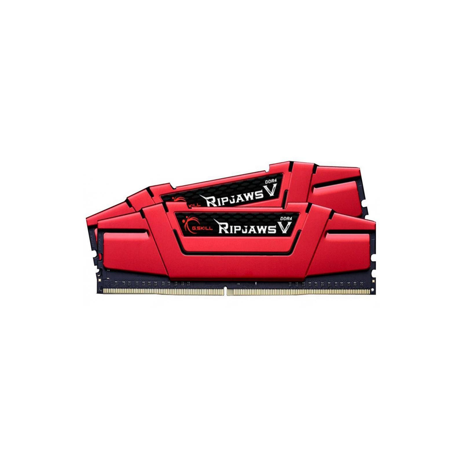 Модуль памяти для компьютера DDR4 16GB (2x8GB) 2666 MHz RipjawsV RED G.Skill (F4-2666C15D-16GVR) изображение 2
