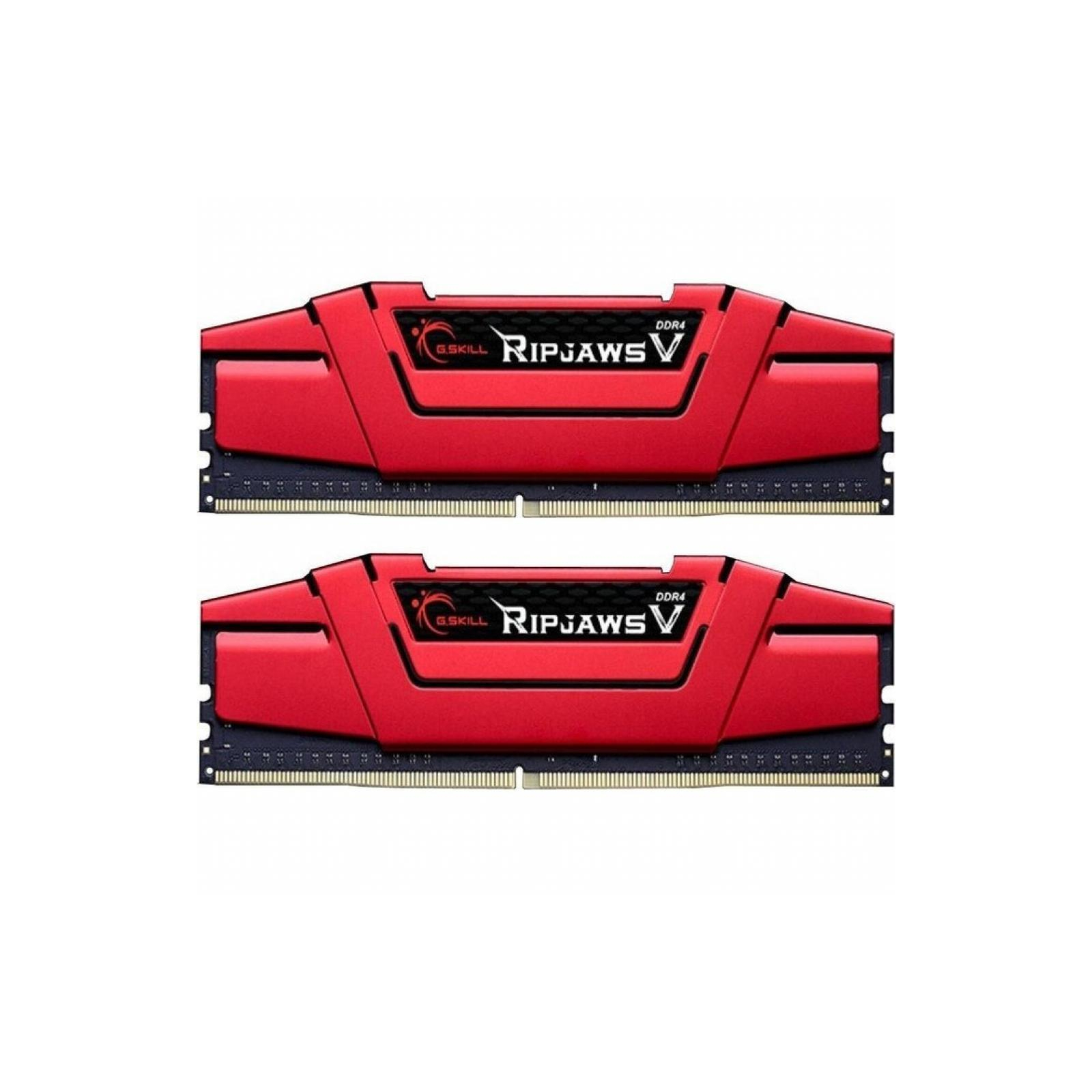 Модуль памяти для компьютера DDR4 16GB (2x8GB) 2666 MHz RipjawsV RED G.Skill (F4-2666C15D-16GVR)