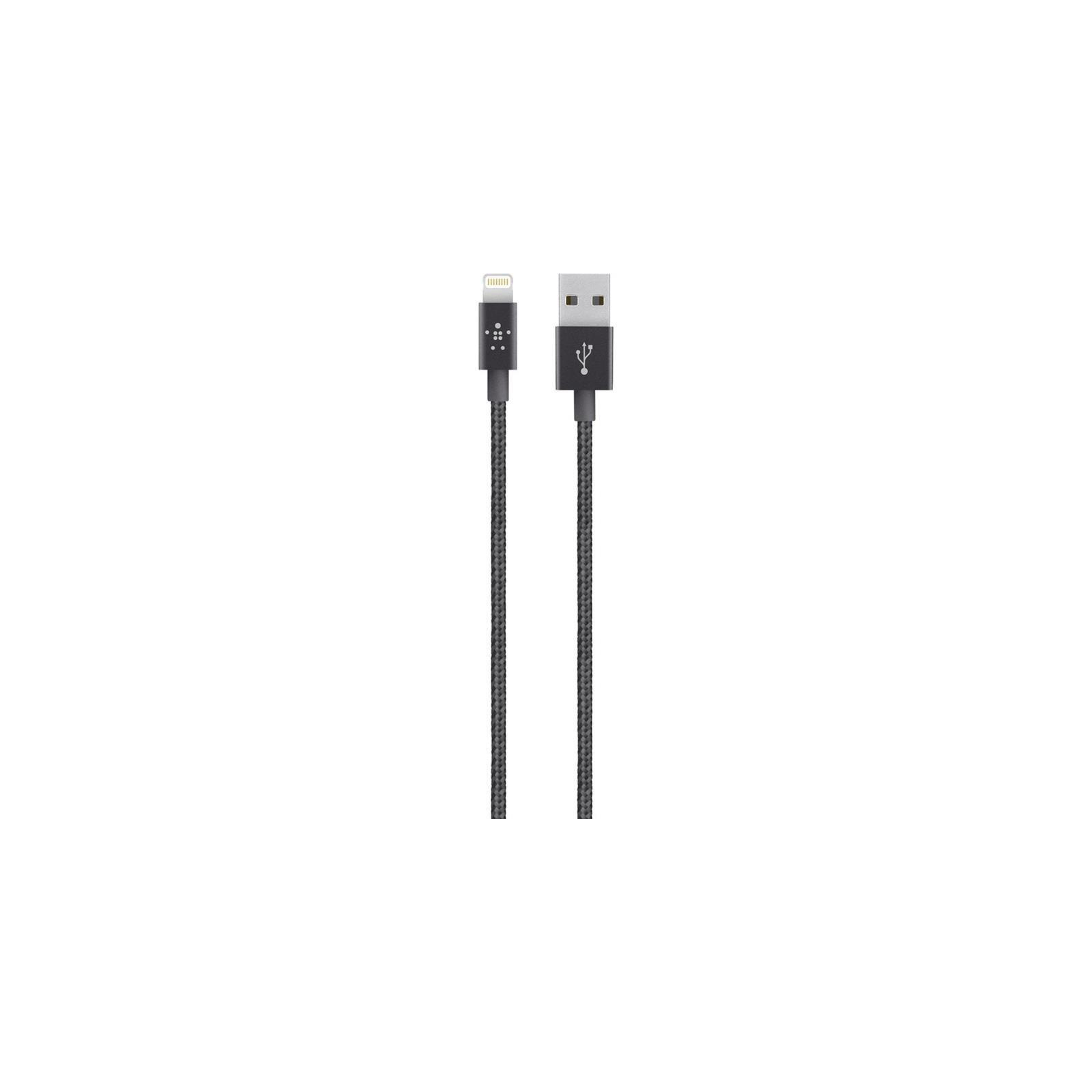 Дата кабель USB 2.0 AM to Lightning 1.2m MIXIT PREMIUM METALLIC black Belkin (F8J144BT04-BLK)