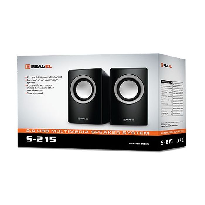Акустическая система REAL-EL S-215 black изображение 2