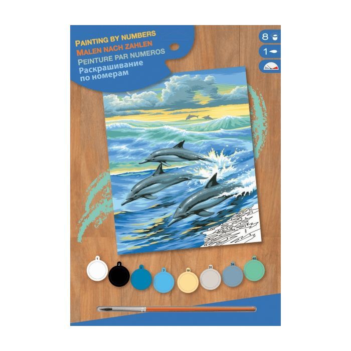 Набір для творчості Sequin Art PAINTING BY NUMBERS JUNIOR Dolphins (SA0031)