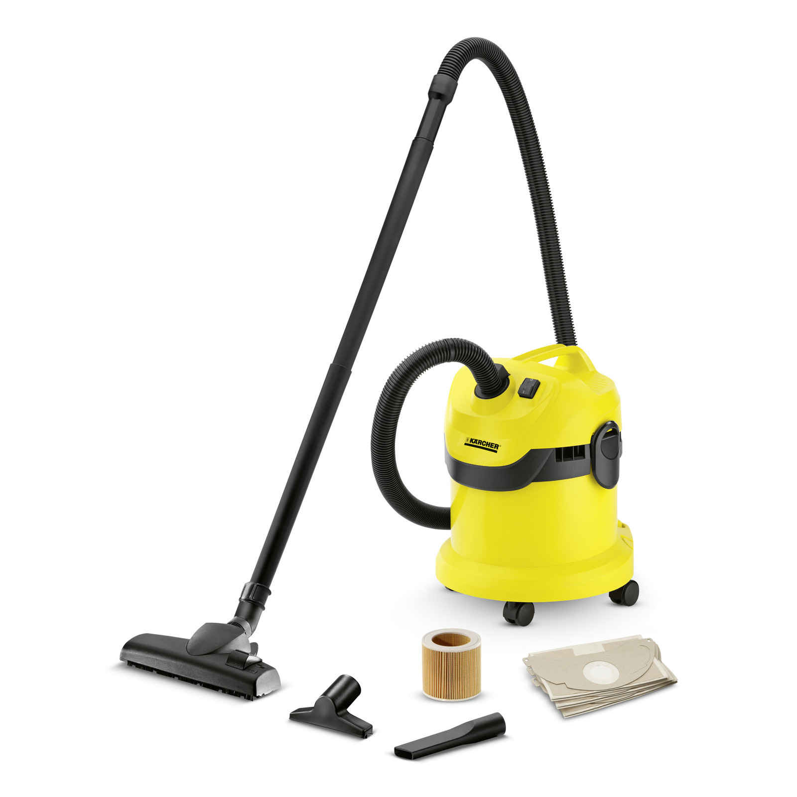 Пылесос строительный Karcher WD 2 Home Vac для сухой и влажной уборки (1.629-773.0)