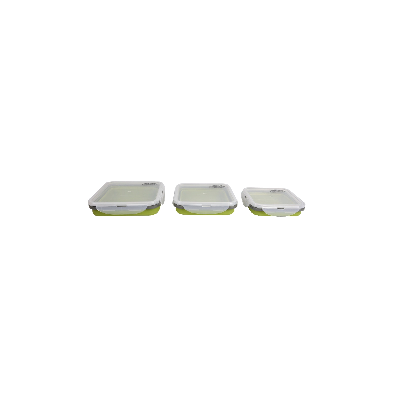 Набор туристической посуды Tramp из 3х контейнеров силиконовых 400/700/1000ml olive (TRC-089-olive) изображение 2