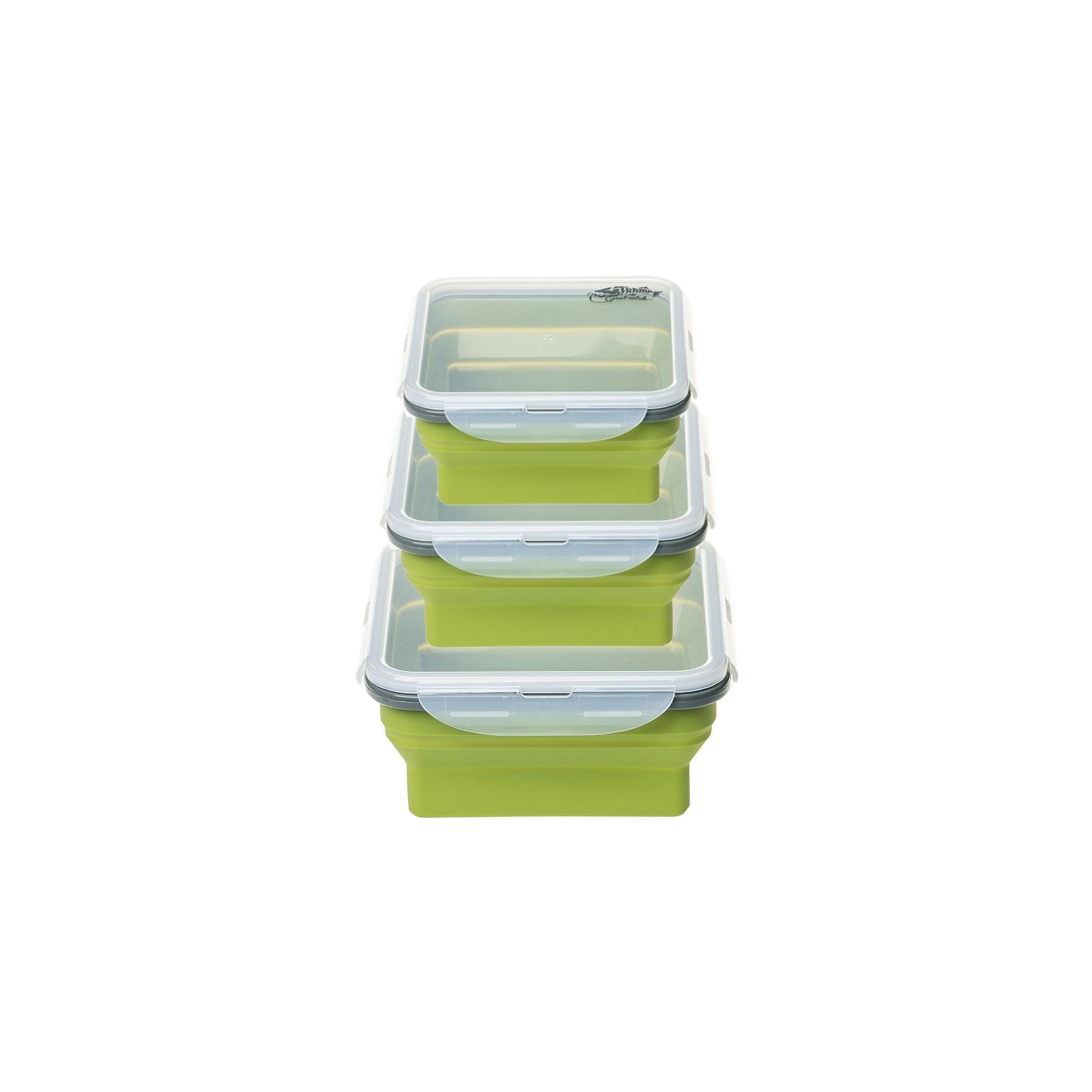 Набор туристической посуды Tramp из 3х контейнеров силиконовых 400/700/1000ml olive (TRC-089-olive)