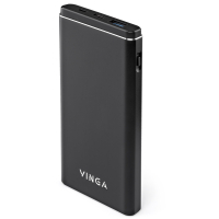 Батарея универсальная Vinga 10000 mAh QC3.0 PD aluminium black (BTPB1010QCALBK)