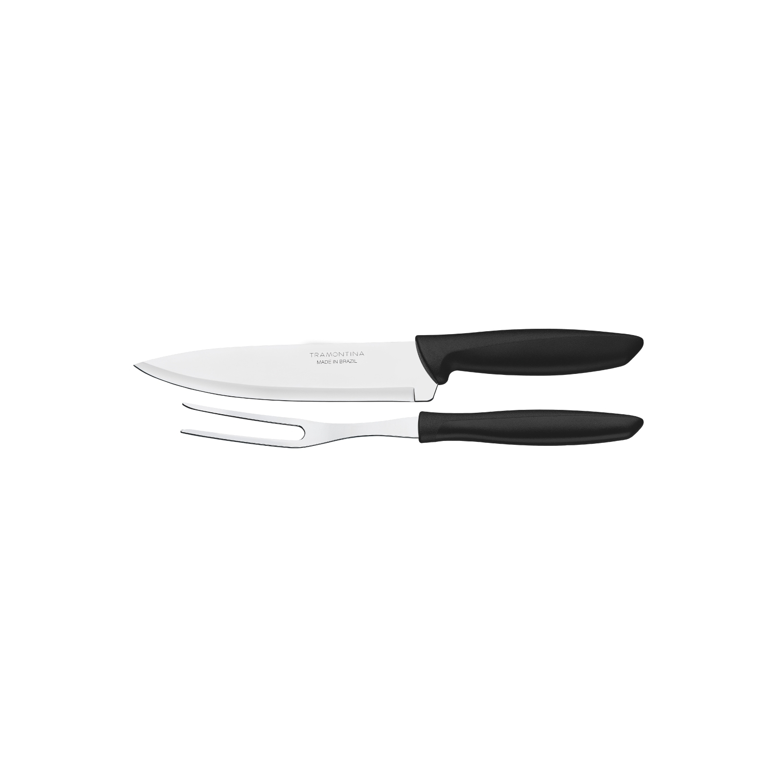 Набор ножей Tramontina Plenus 2 предмета (нож 178мм + вилка) Black (23498/010) изображение 2