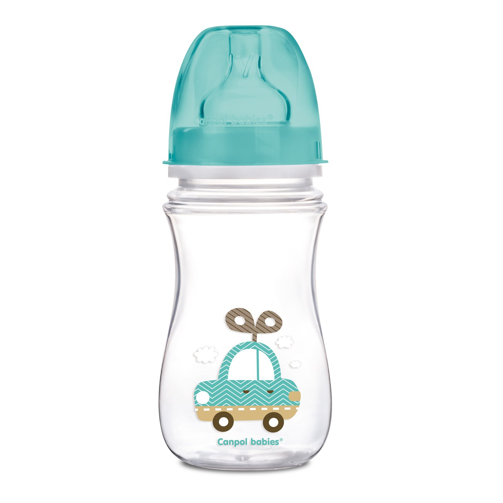Бутылочка для кормления Canpol babies антиколиковая EasyStart - Toys с широким отверстием 240 мл (35/221_blu)