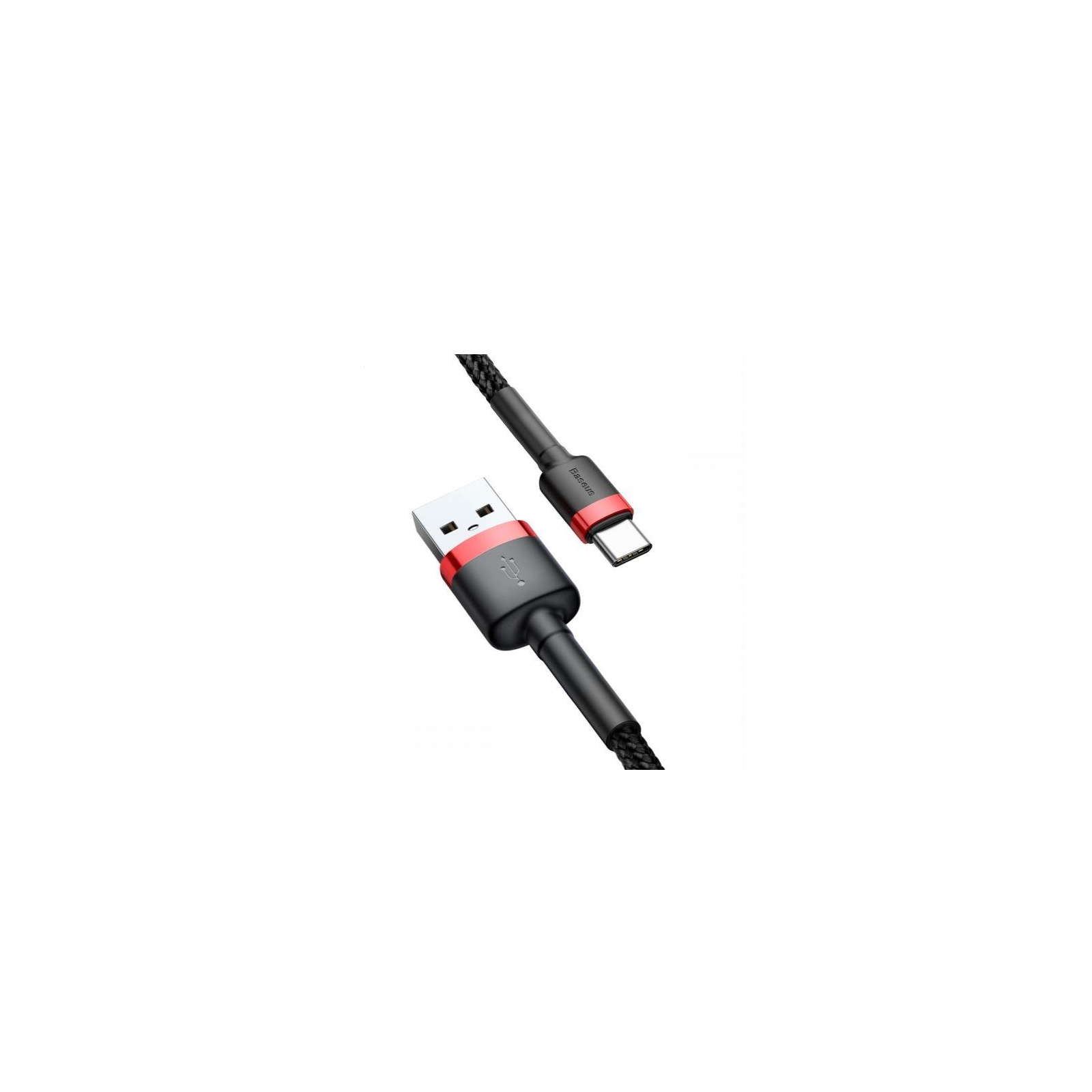 Дата кабель USB 2.0 AM to Type-C 1.0m Cafule 3A red+black Baseus (CATKLF-B91) зображення 2