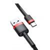 Дата кабель USB 2.0 AM to Type-C 1.0m Cafule 3A red+black Baseus (CATKLF-B91) зображення 2