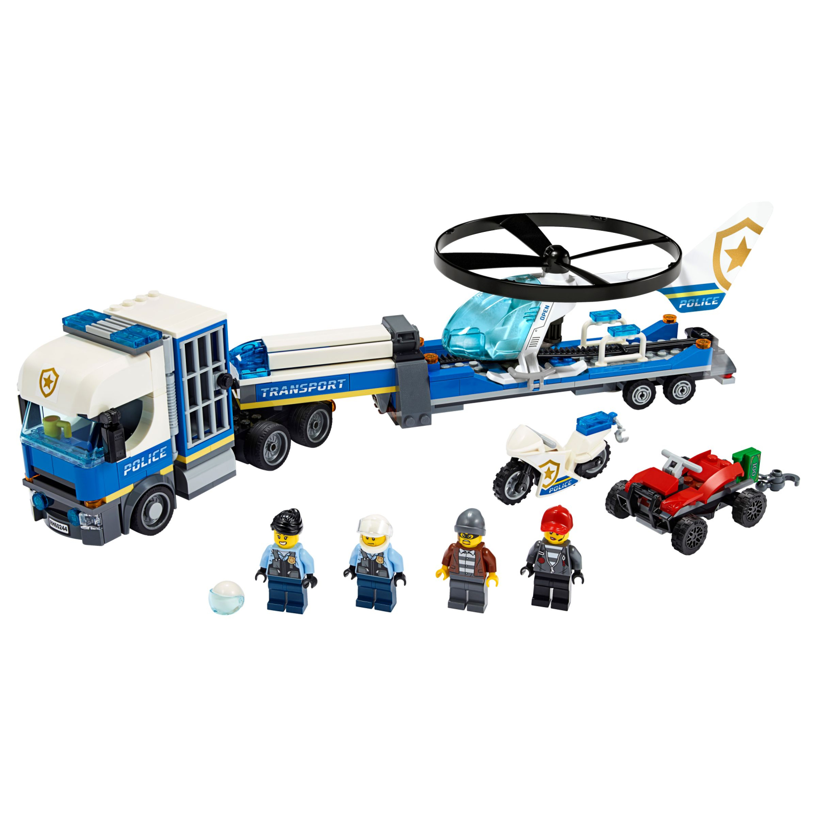 Конструктор LEGO City Police Полицейский вертолётный транспорт 317 деталей (60244) изображение 2
