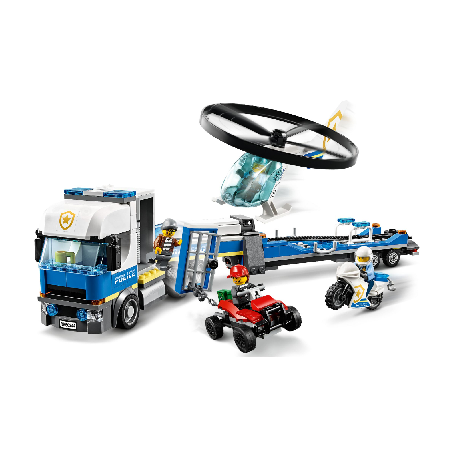 Конструктор LEGO City Police Полицейский вертолётный транспорт 317 деталей (60244) изображение 3