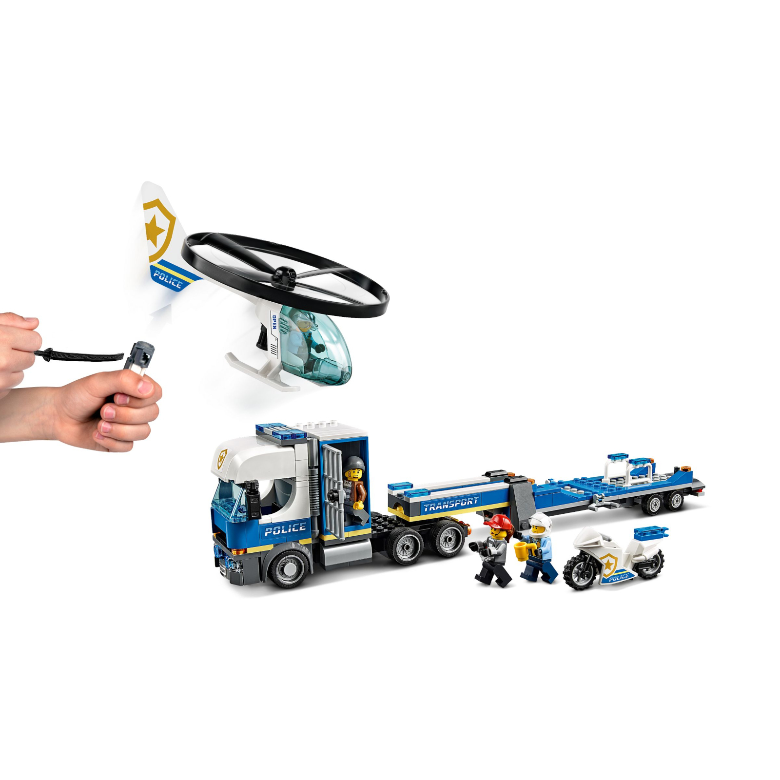 Конструктор LEGO City Police Полицейский вертолётный транспорт 317 деталей (60244) изображение 4