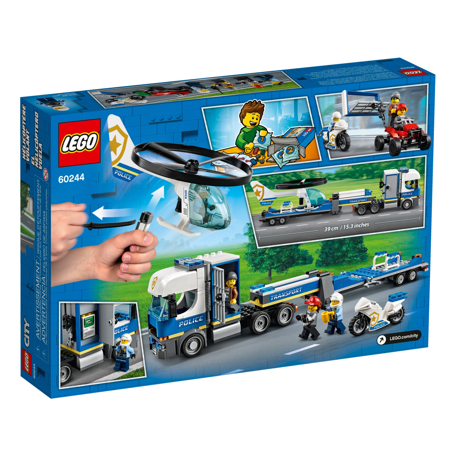 Конструктор LEGO City Police Полицейский вертолётный транспорт 317 деталей (60244) изображение 7