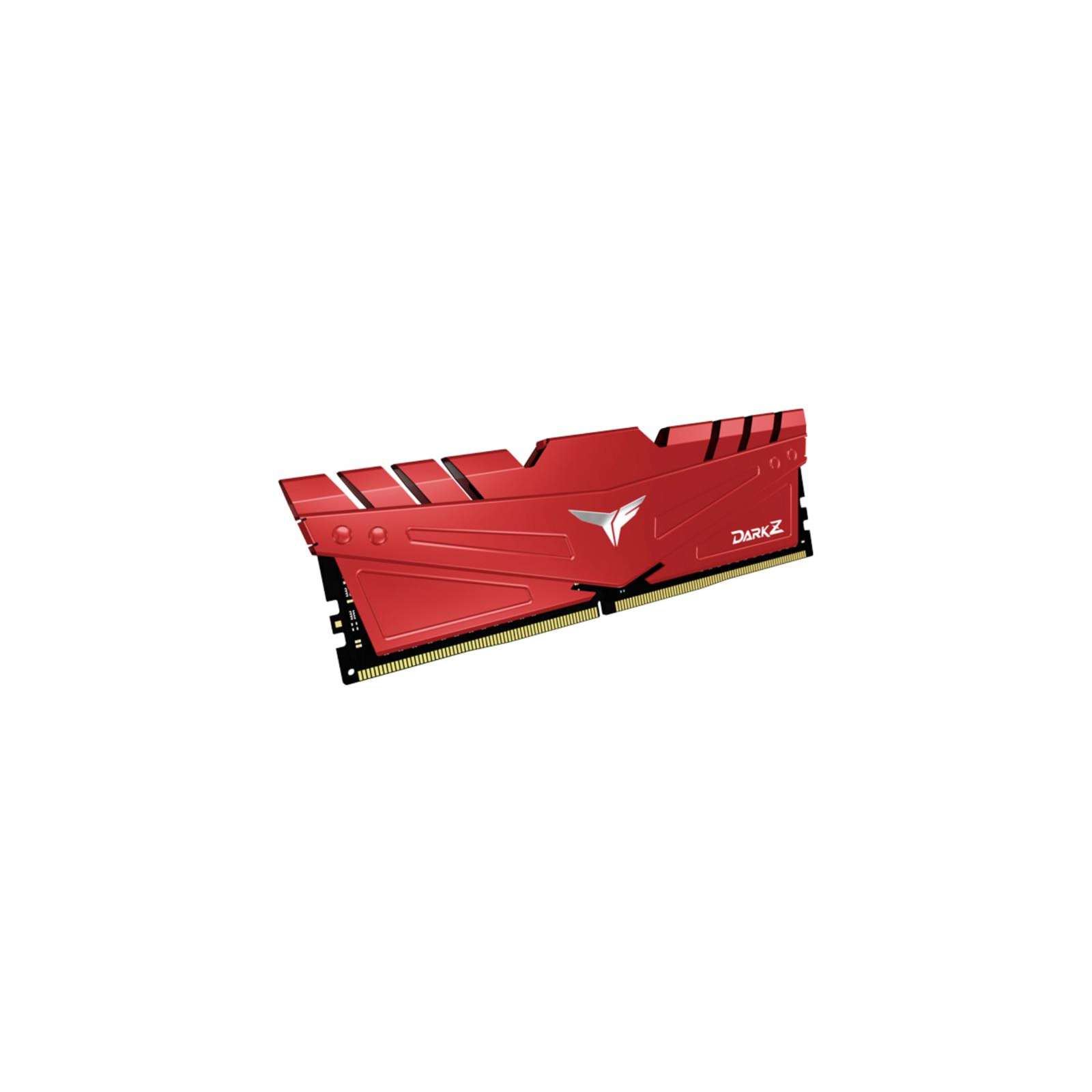 Модуль памяти для компьютера DDR4 16GB (2x8GB) 3000 MHz T-Force Dark Z Red Team (TDZRD416G3000HC16CDC01) изображение 2