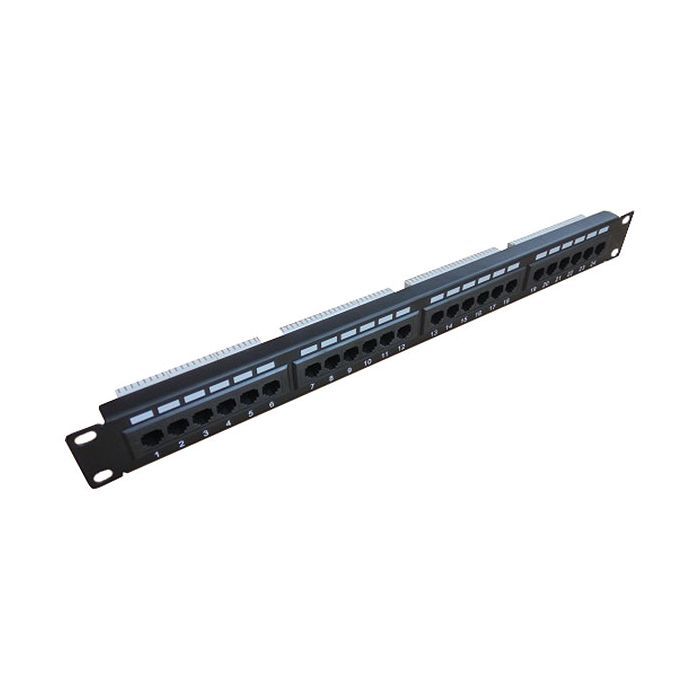 Патч-панель 19" 24xRJ-45 UTP cat.5e, 1U Kingda (KD-PP05-UTP-C5e-24P)