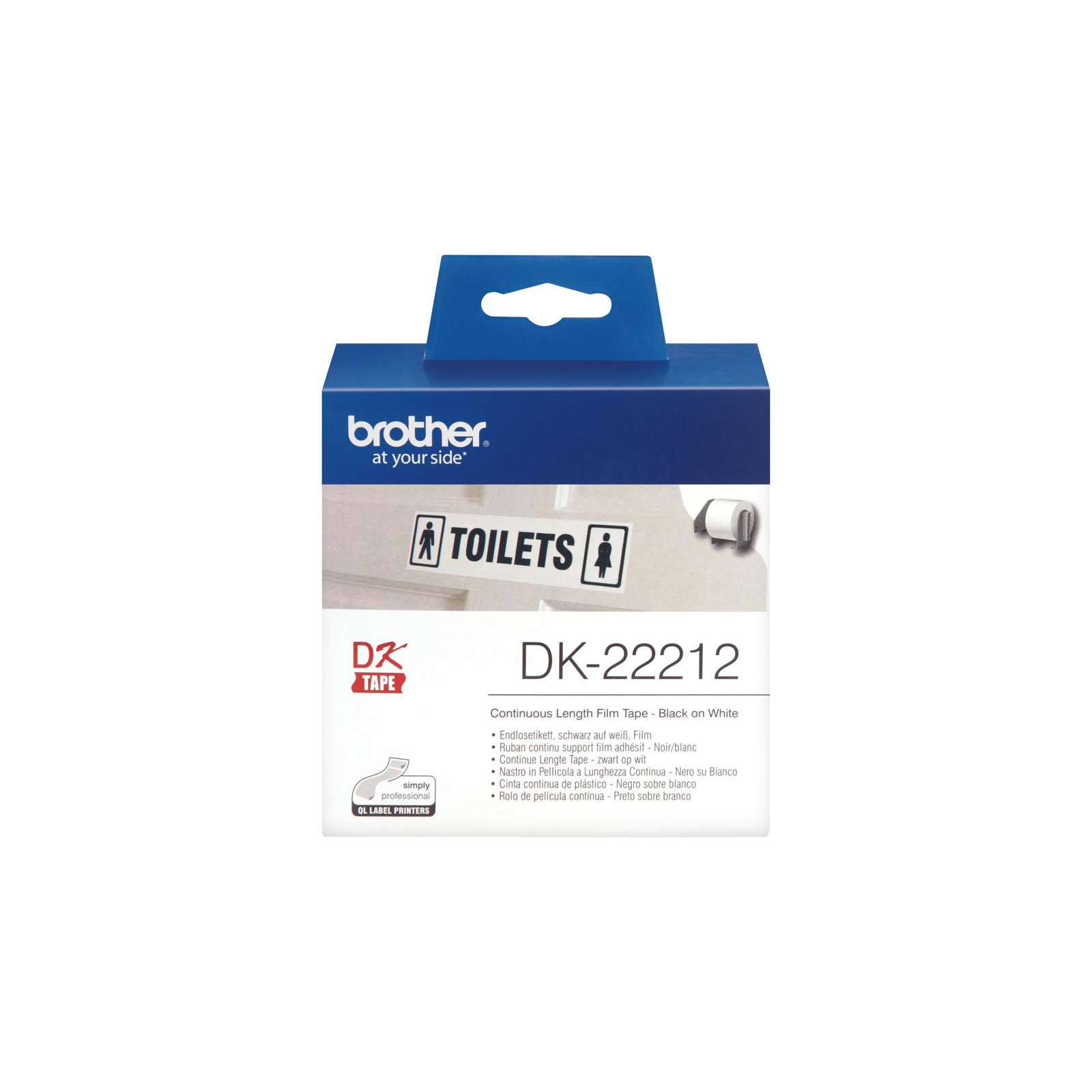 Етикет-стрічка Brother для принтера QL-1060N/QL-570QL-800 ламін.(62mm x 15.24M) (DK22212)