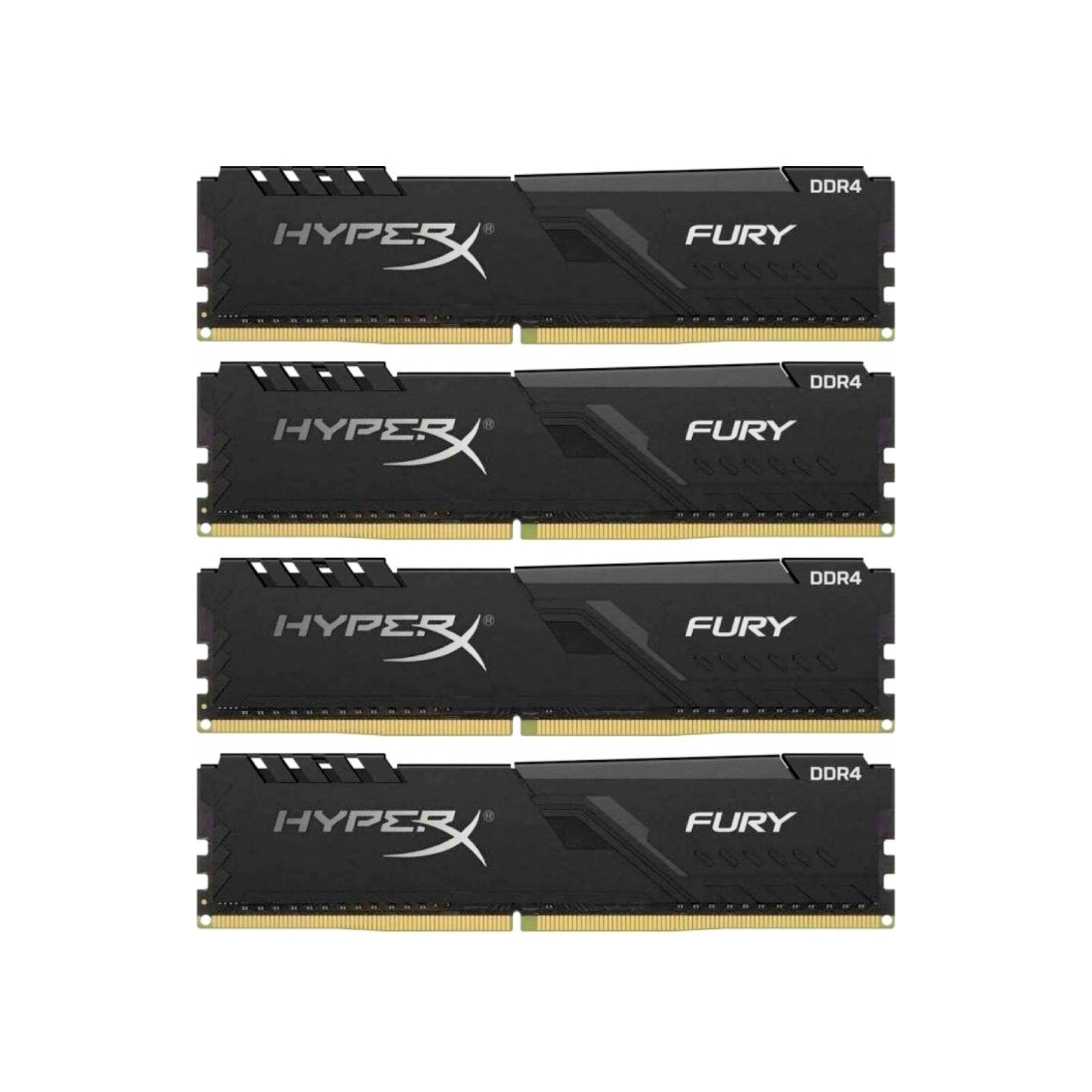 Модуль памяти для компьютера DDR4 64GB (4x16GB) 3466 MHz Fury Black Kingston Fury (ex.HyperX) (HX434C17FB4K4/64)