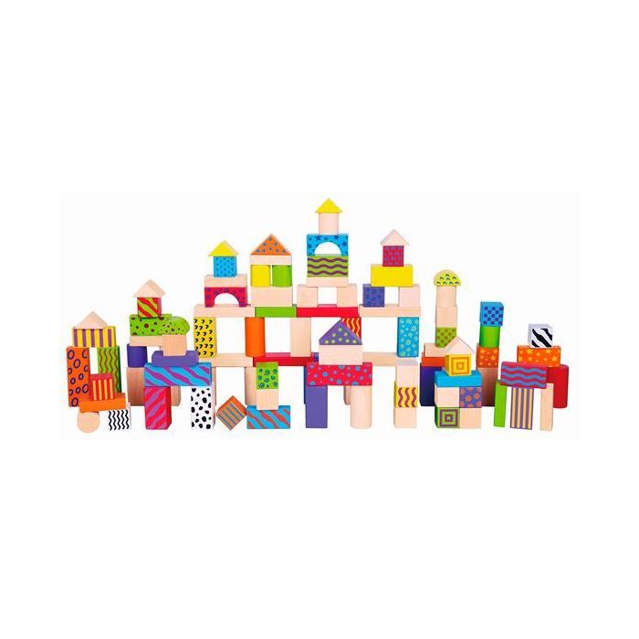 Кубики Viga Toys Красочные блоки 100 шт., 3 см (59696)