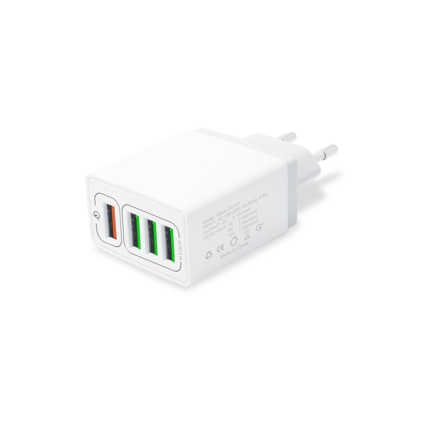Зарядний пристрій XoKo QC-405 4 USB 6.2A White (QC-405-WH)