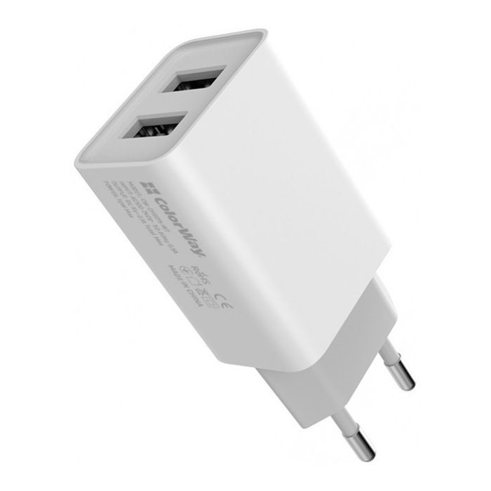 Зарядное устройство ColorWay 2USB AUTO ID 2.1A (10W) (CW-CHS015-WT) изображение 6