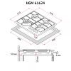 Варочна поверхня Perfelli HGM 61624 WH зображення 9