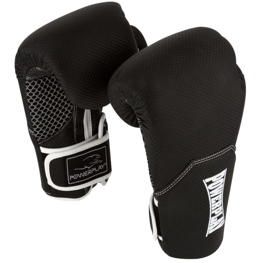 Боксерські рукавички PowerPlay 3011 12oz Black/White (PP_3011_12oz_Bl/White) зображення 2