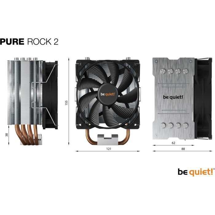 Кулер для процессора Be quiet! Pure Rock 2 (BK006) изображение 7