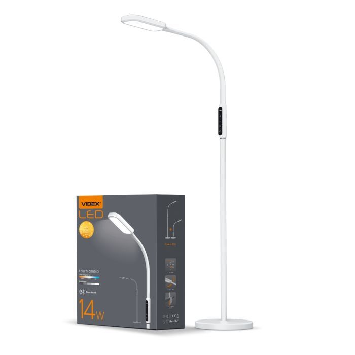 Торшер Videx LED  белый 14W 3000-5500K 220V (VL-TF07W) изображение 2