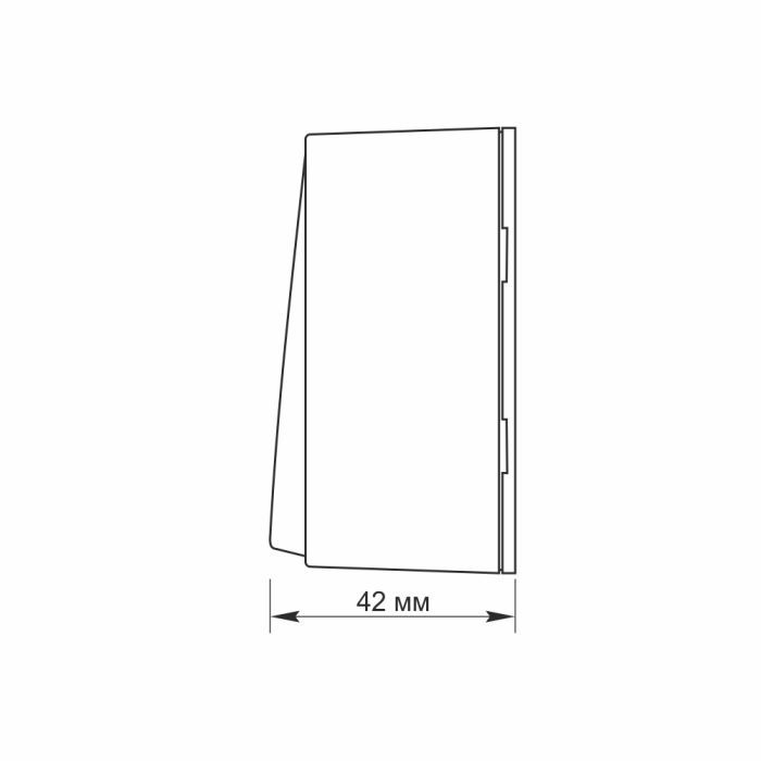 Переключатель Videx BINERA IP20 наружный 1кл проходной белы изображение 5