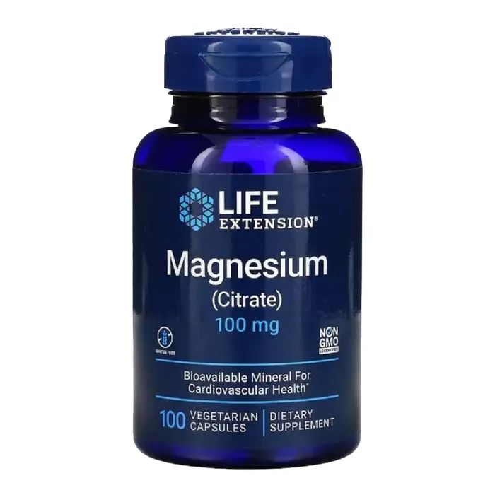 Минералы Life Extension Цитрат Магния, Magnesium (Citrate), 160 мг, 100 Капсул (LEX-16821)