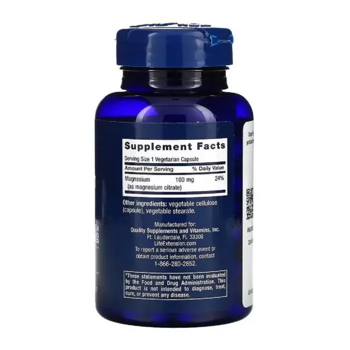 Минералы Life Extension Цитрат Магния, Magnesium (Citrate), 160 мг, 100 Капсул (LEX-16821) изображение 2