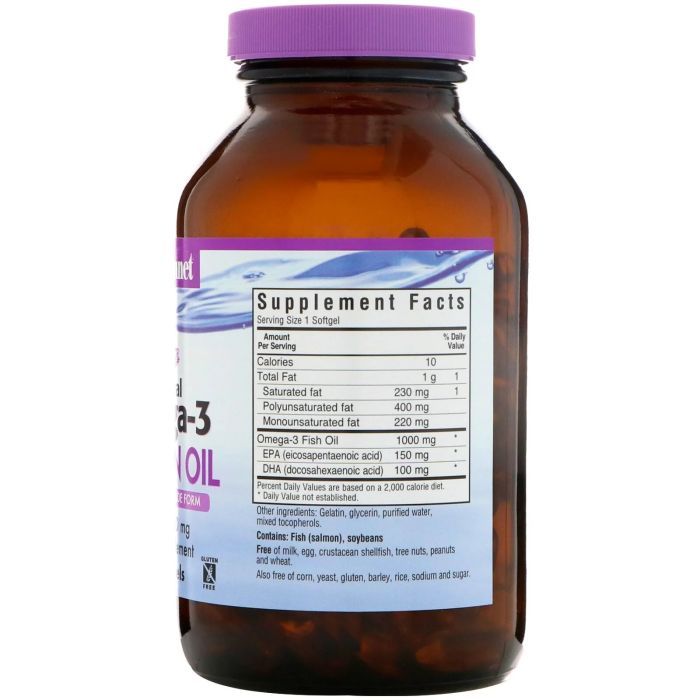 Жирные кислоты Bluebonnet Nutrition Натуральна Омега-3 з лососевих Жира, 90 желатинових (BLB0952) изображение 2