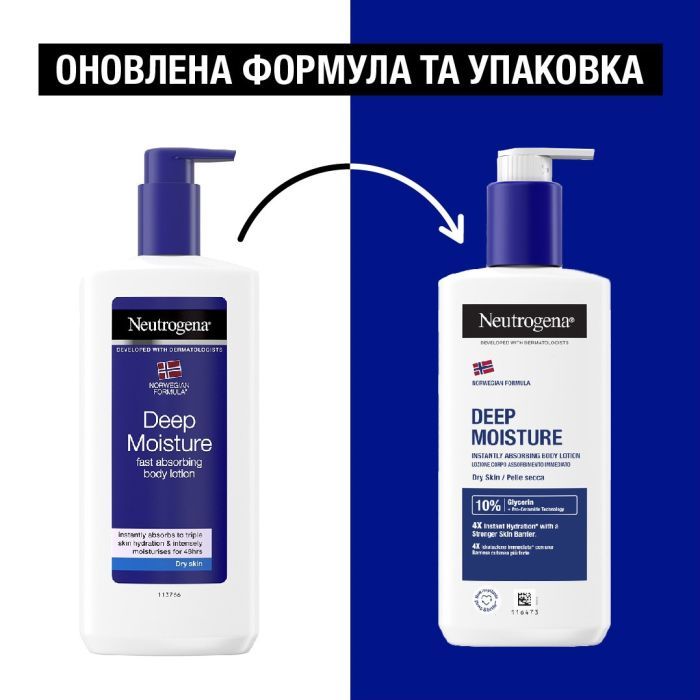 Лосьйон для тіла Neutrogena Норвезька формула Глибоке зволоження для сухої шкіри 250 мл (3574661190709/3574660514520/3574661759869) зображення 4