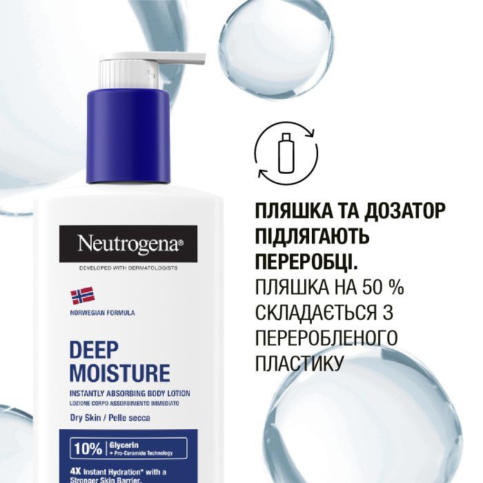 Лосьйон для тіла Neutrogena Норвезька формула Глибоке зволоження для сухої шкіри 250 мл (3574661190709/3574660514520/3574661759869) зображення 7