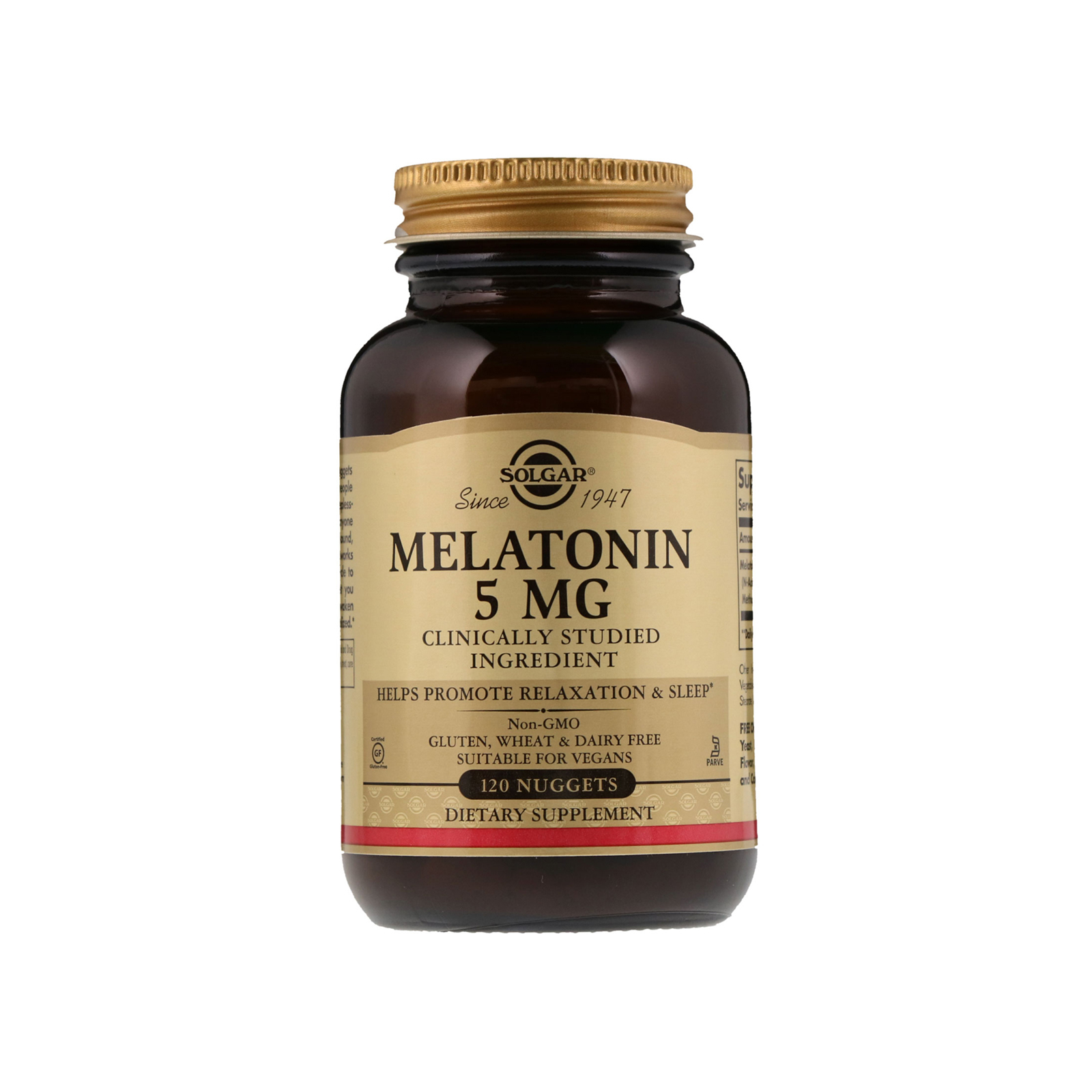 Амінокислота Solgar Мелатонін 5 мг, 120 жувальних таблеток (SOL-01937)