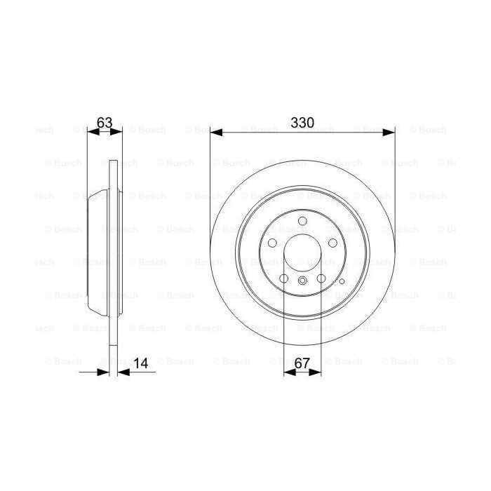 Тормозной диск Bosch 0 986 479 330 изображение 5