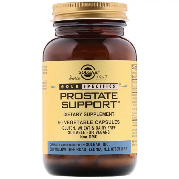 Мінерали Solgar Підтримка простати, Prostate Support, 60 вегетаріанськіх кап (SOL-02295)