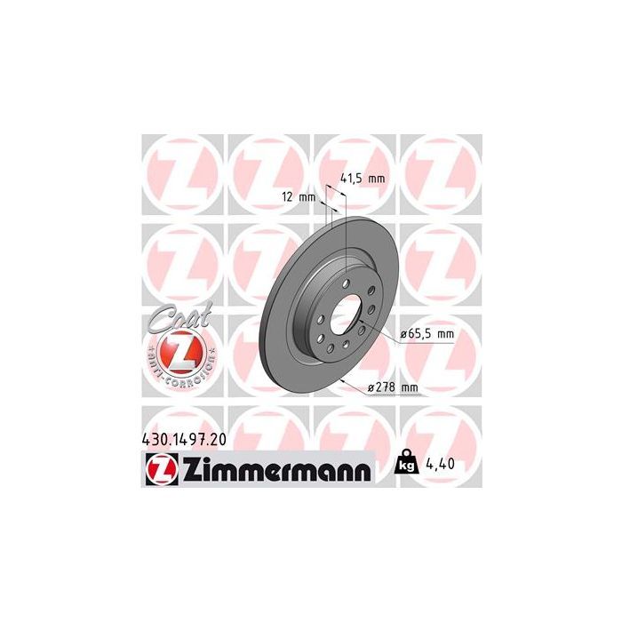 Гальмівний диск ZIMMERMANN 430.1497.20