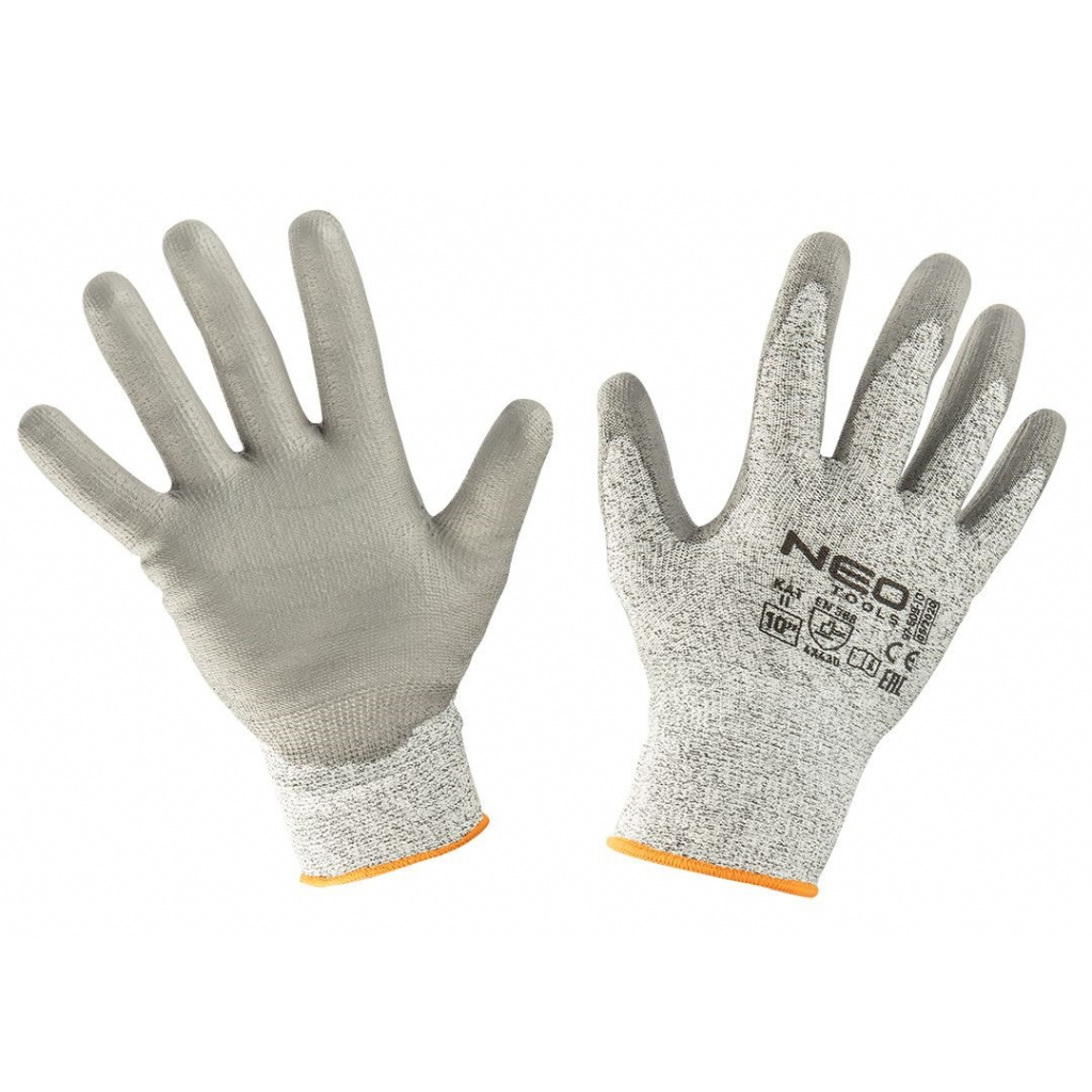 Захисні рукавиці Neo Tools з поліуретановим покриттям, проти порізів, р. 9 (97-609-9)