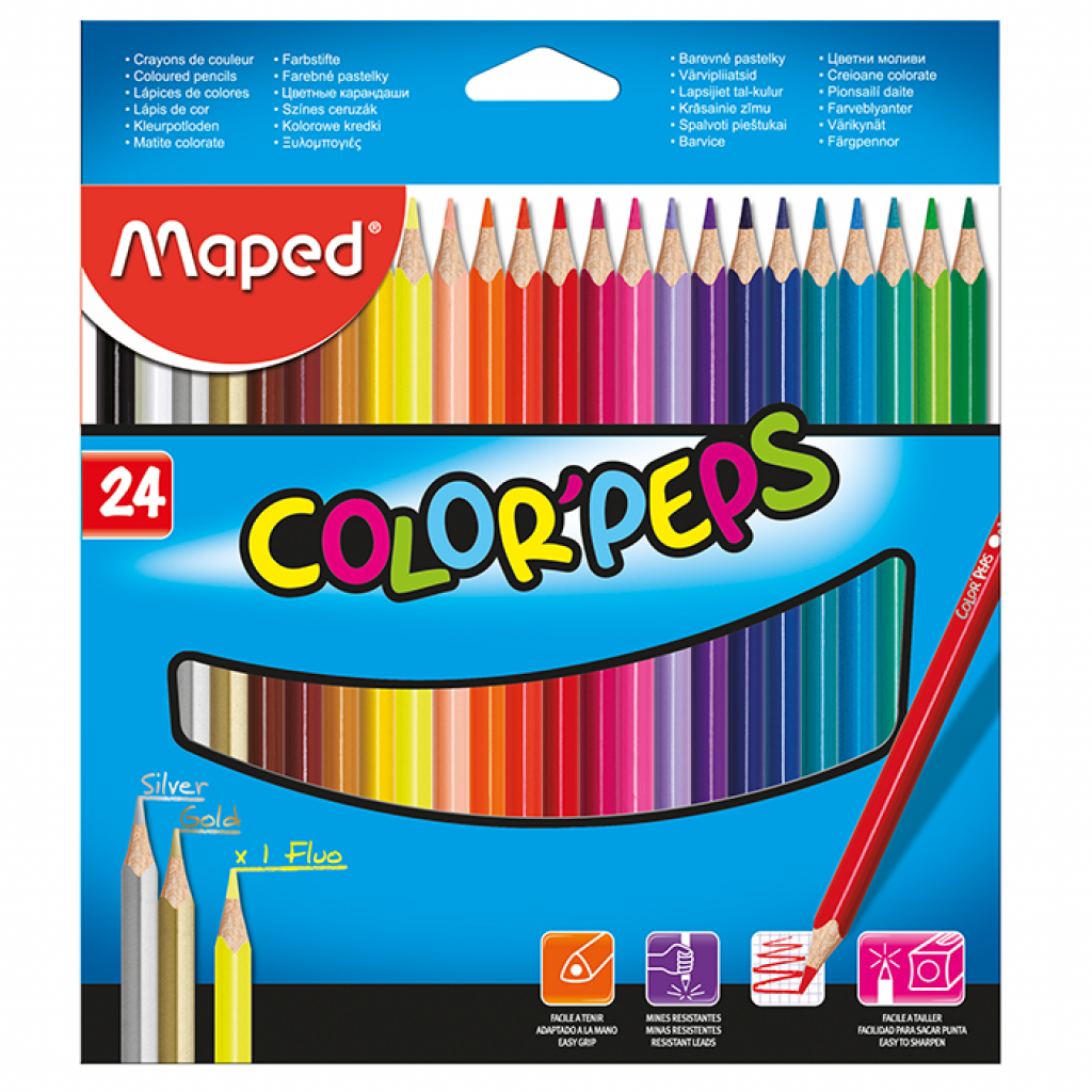 Карандаши цветные Maped Color Peps Classic 24 цв. (MP.183224)
