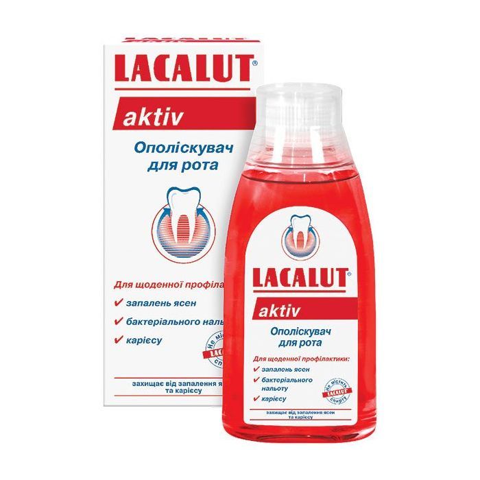 Ополіскувач для порожнини рота Lacalut aktiv 300 мл (4016369696491)