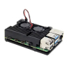 Додаткове обладнання до промислового ПК Raspberry Pi радіатор для 4B алюмінієвий з 2 кулерами (RA503)