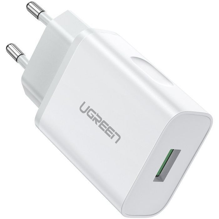 Зарядное устройство UGREEN CD122 18W USB QC 3.0 Charger (White) (10133) изображение 2