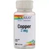 Минералы Solaray Медь, Copper, 2 мг, 100 капсул (SOR-45931)