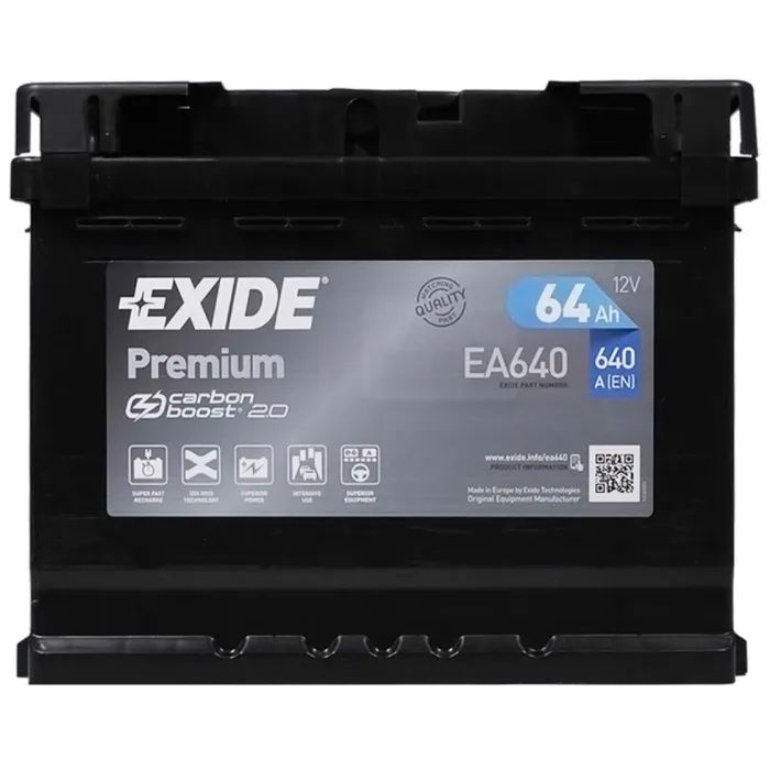 Аккумулятор автомобильный EXIDE PREMIUM 64Ah (EA640)
