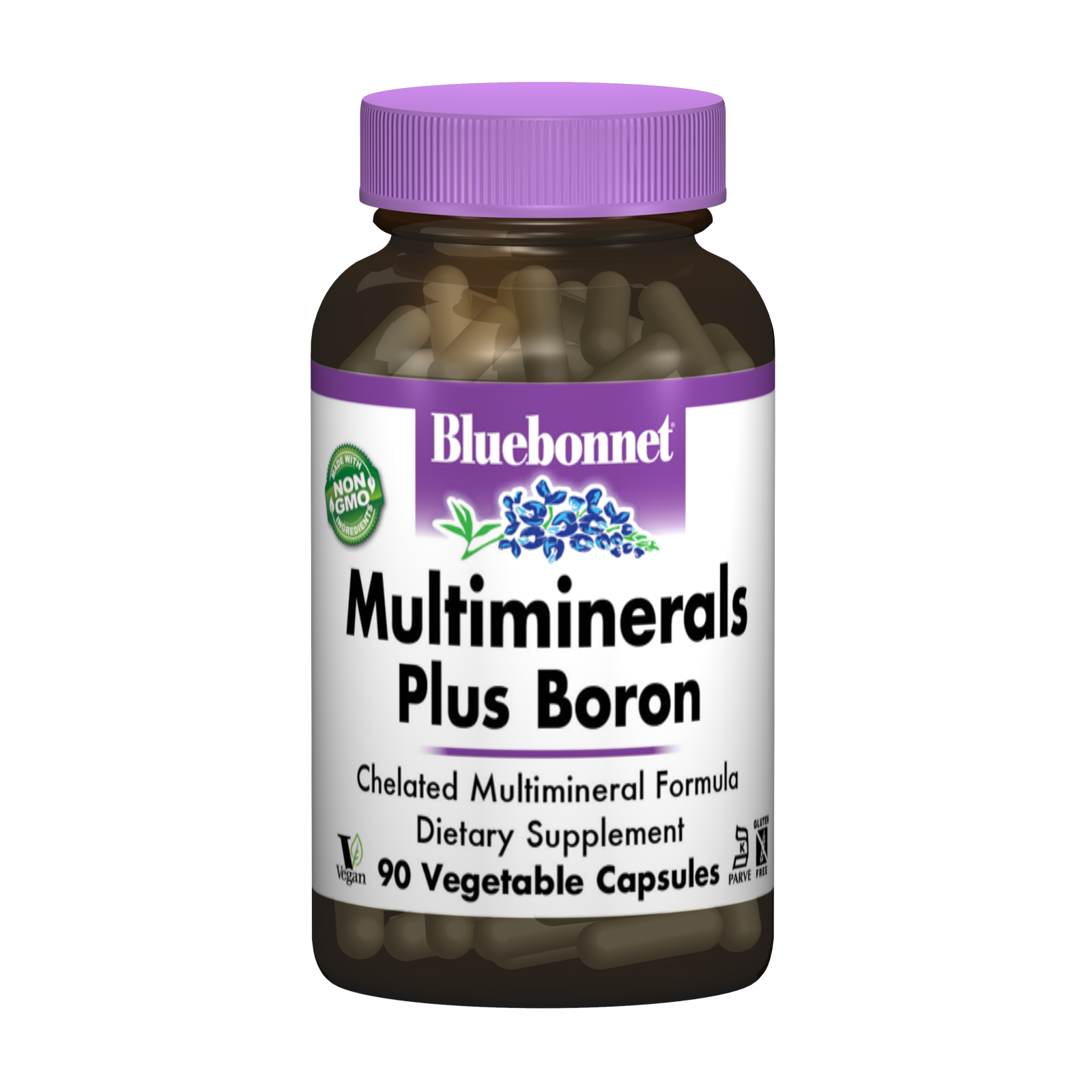 Мінерали Bluebonnet Nutrition Мультімінерали + Бор з Залізом, 90 гелевих капсул (BLB0210)