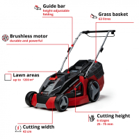 Газонокосилка Einhell GE-CM 43 Li M Kit (3413130) изображение 6
