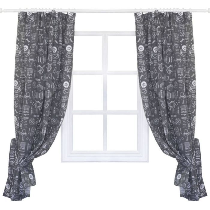 Штора Прованс комплект Breakfast Grey 136x170 см 2 шт (11135)