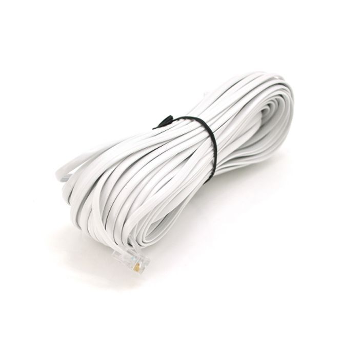 Патч-корд телефонный 20м RJ11 (6P4C) Voltronic (PC-20,0W)