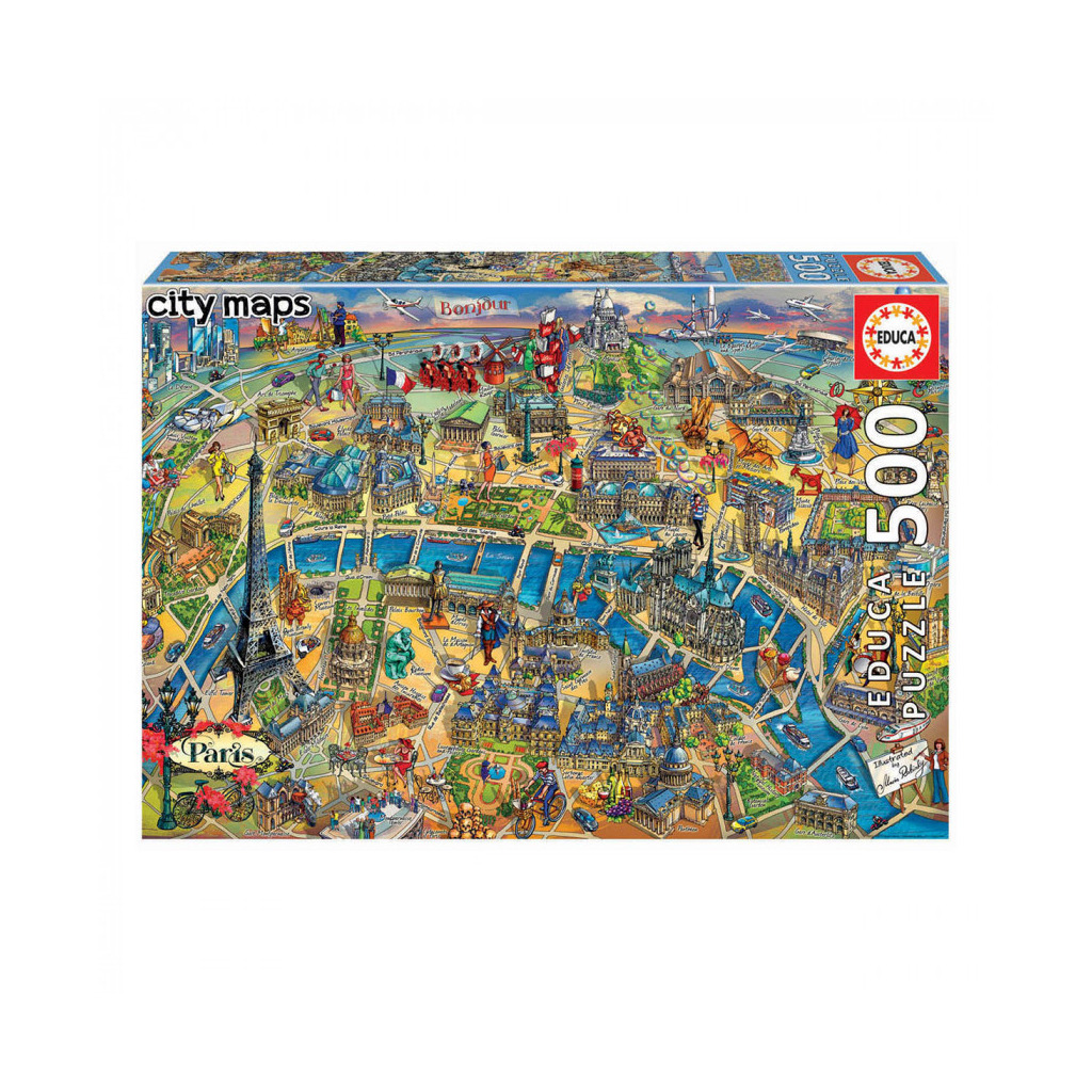 Пазл Educa Карта Парижа 500 элементов (6336990)